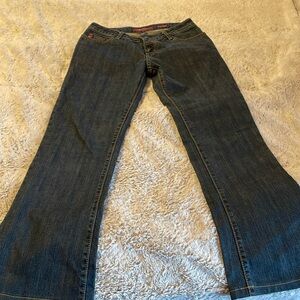 Miss Sixty dark colored wide bottom jeans